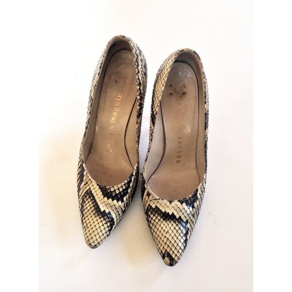 Snakeskin HERBERT LEVINE 60's pump size 7A Kitten Heel Stiletto 50s Vintage Heel - Picture 4 of 5